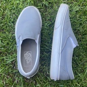 Light gray slip on vans